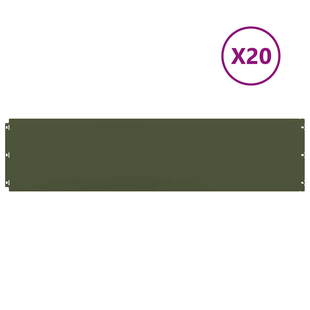 vejos apvadai 20 vnt Olive Green šaltai valcuotas plienas