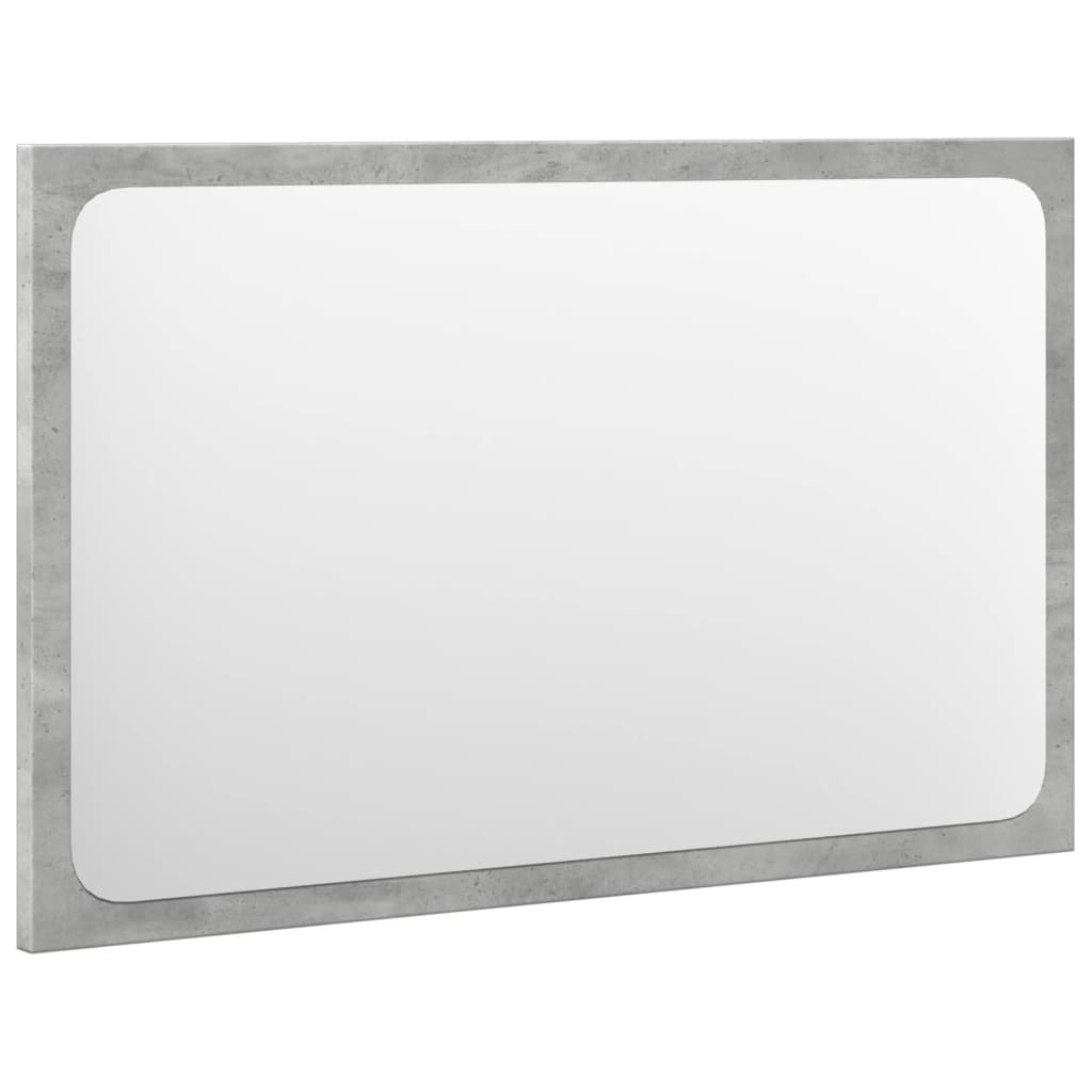 Bathroom furniture set, 4-piece, concrete grey, wood