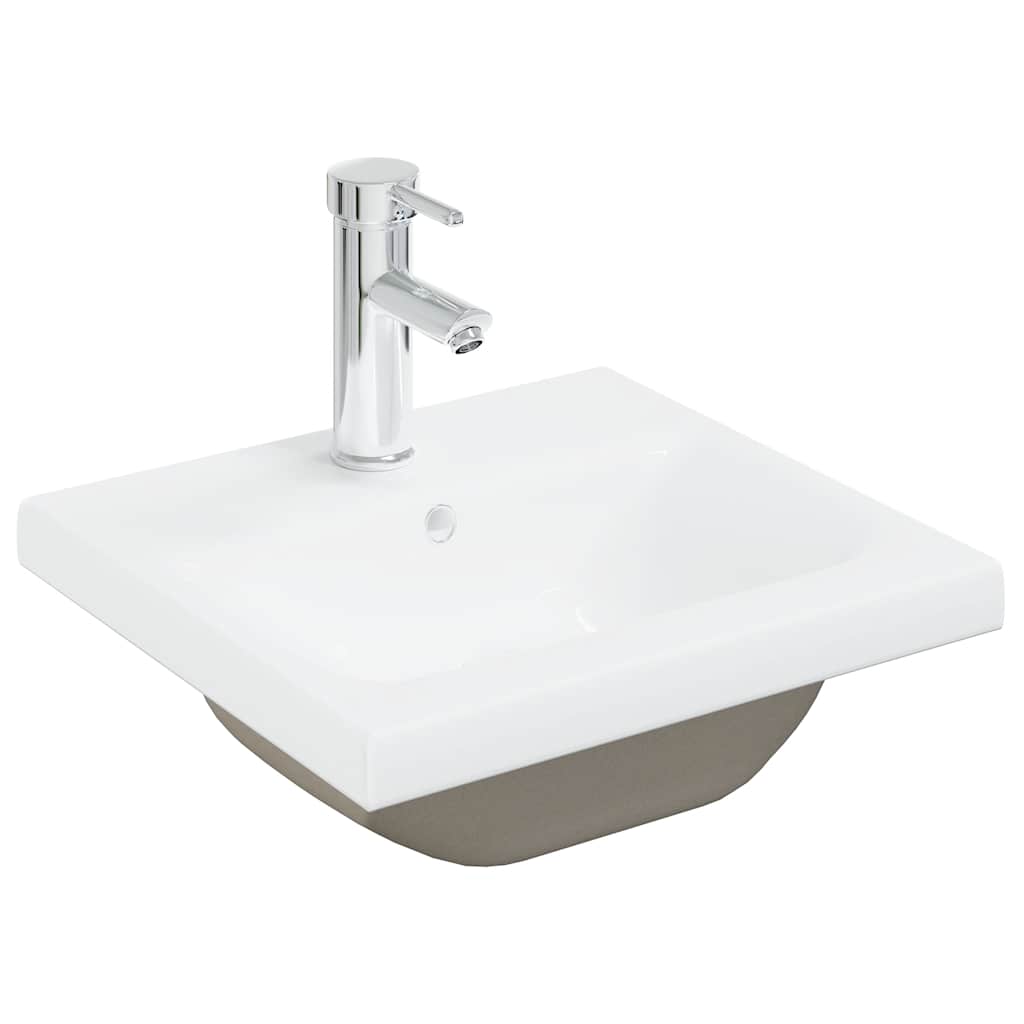 Bathroom furniture set, 3-piece, concrete grey, wood