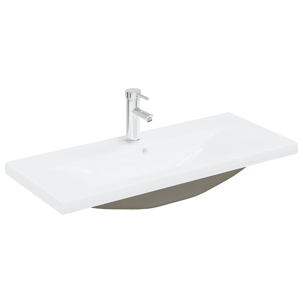 Bathroom furniture set, 2-piece, concrete grey, wood
