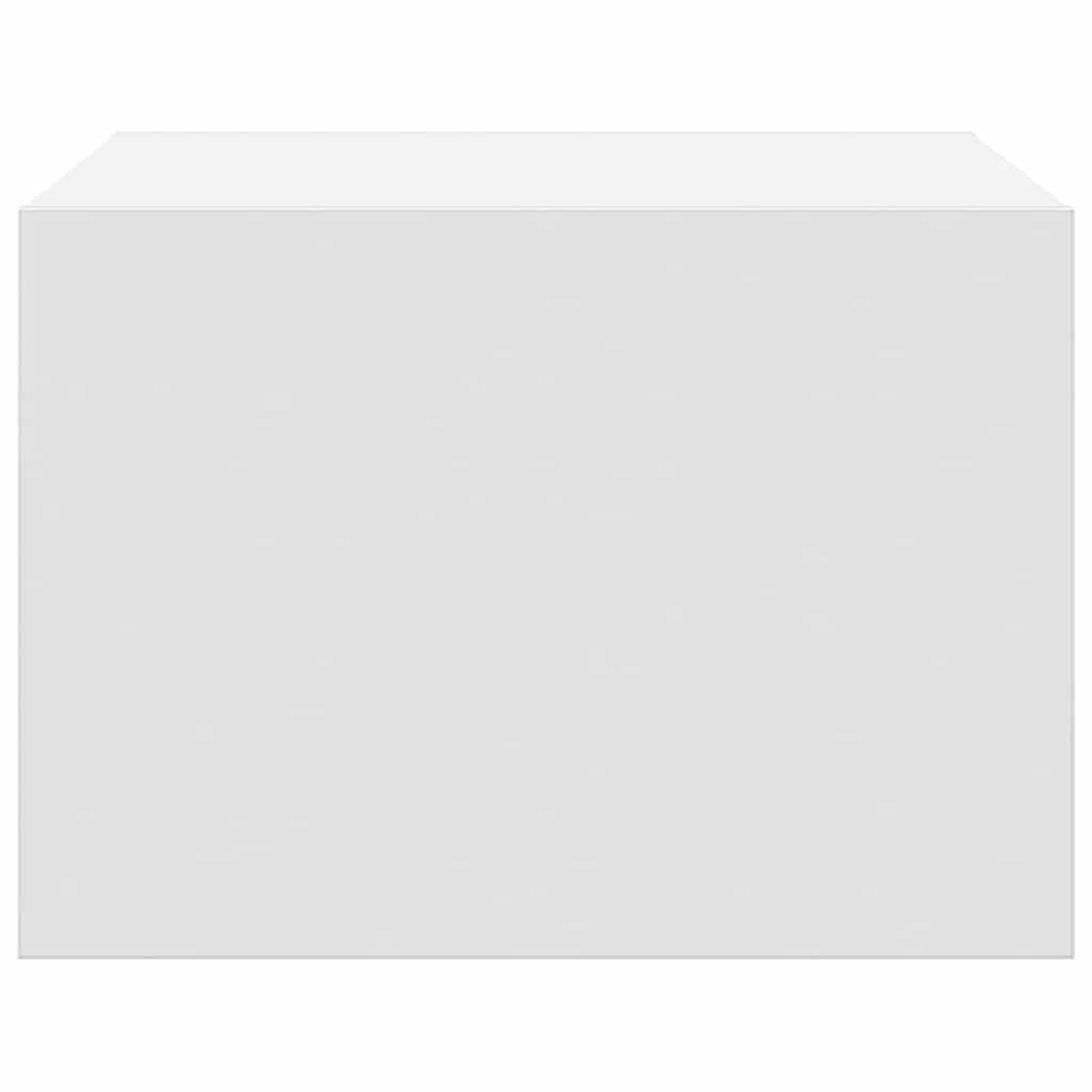 Wall-Mounted Nightstands with LED, 2 pcs., White