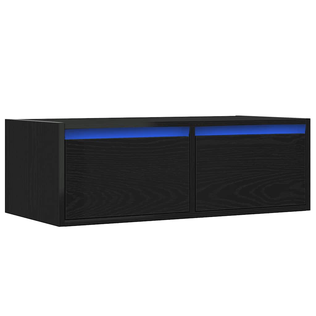 Televizoriaus spintelė su LED apšvietimu, 75x35,5x25 cm