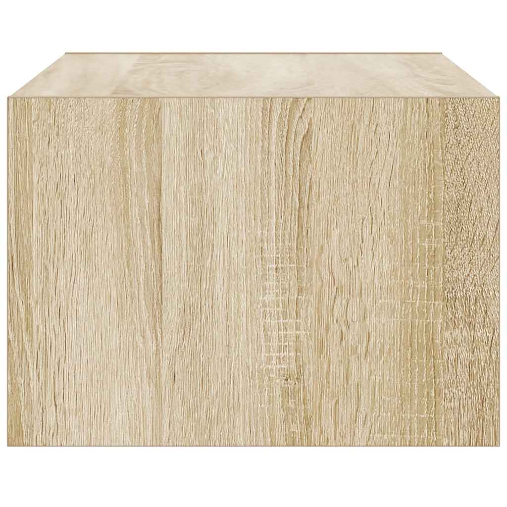 Televizoriaus spintelė su LED apšvietimu, ąžuolo, 75x35,5x25 cm