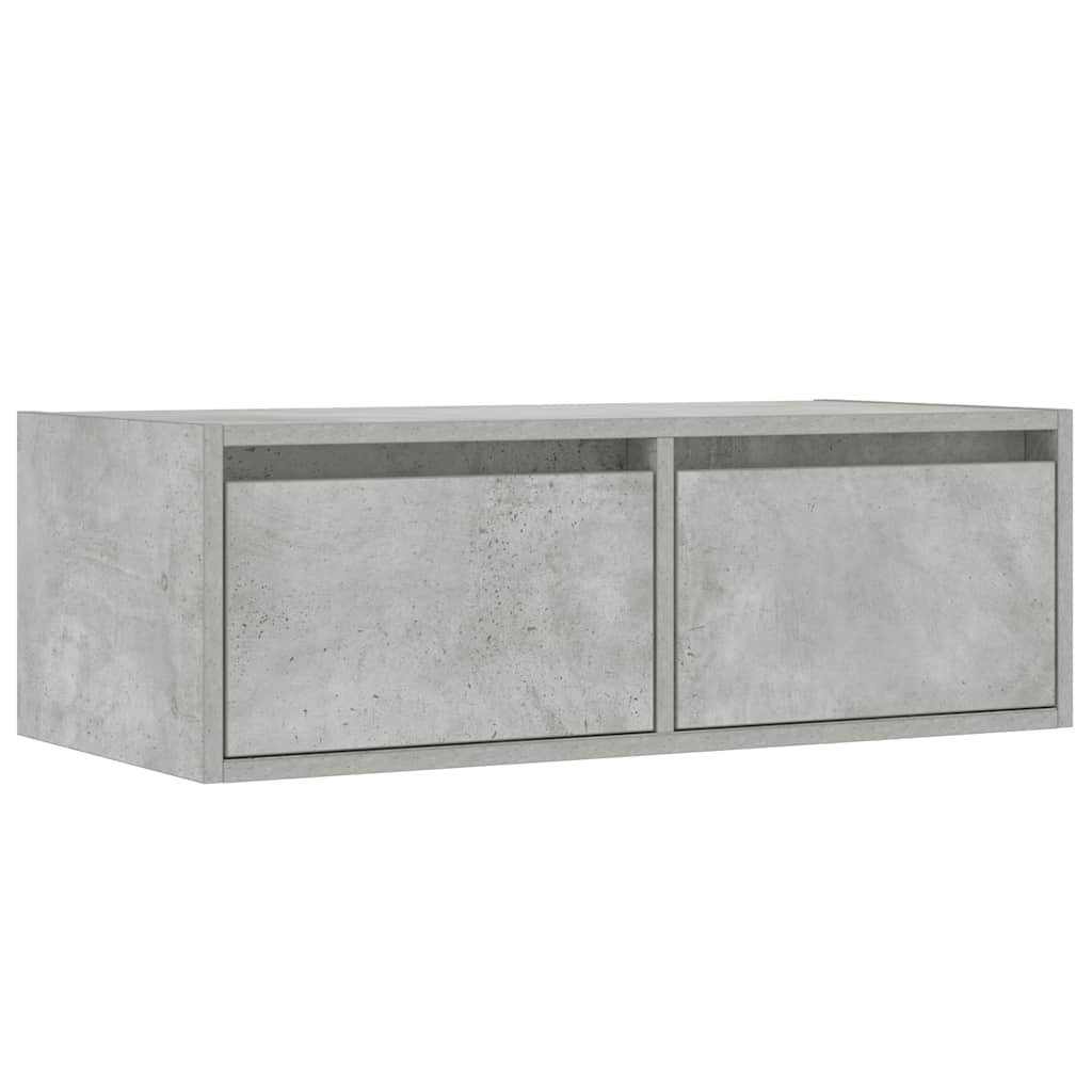 TV spintelė su LED apšvietimu, betono pilka, 75x35,5x25 cm
