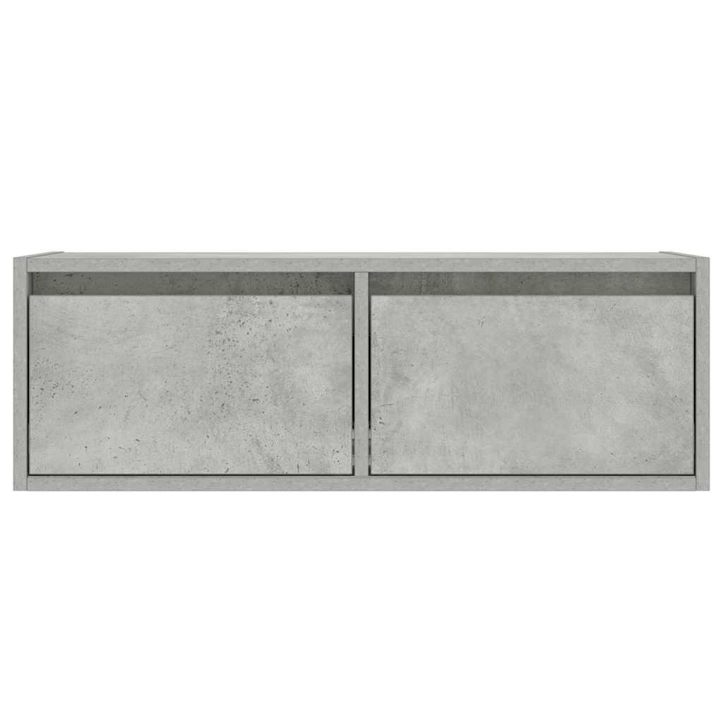 TV spintelė su LED apšvietimu, betono pilka, 75x35,5x25 cm