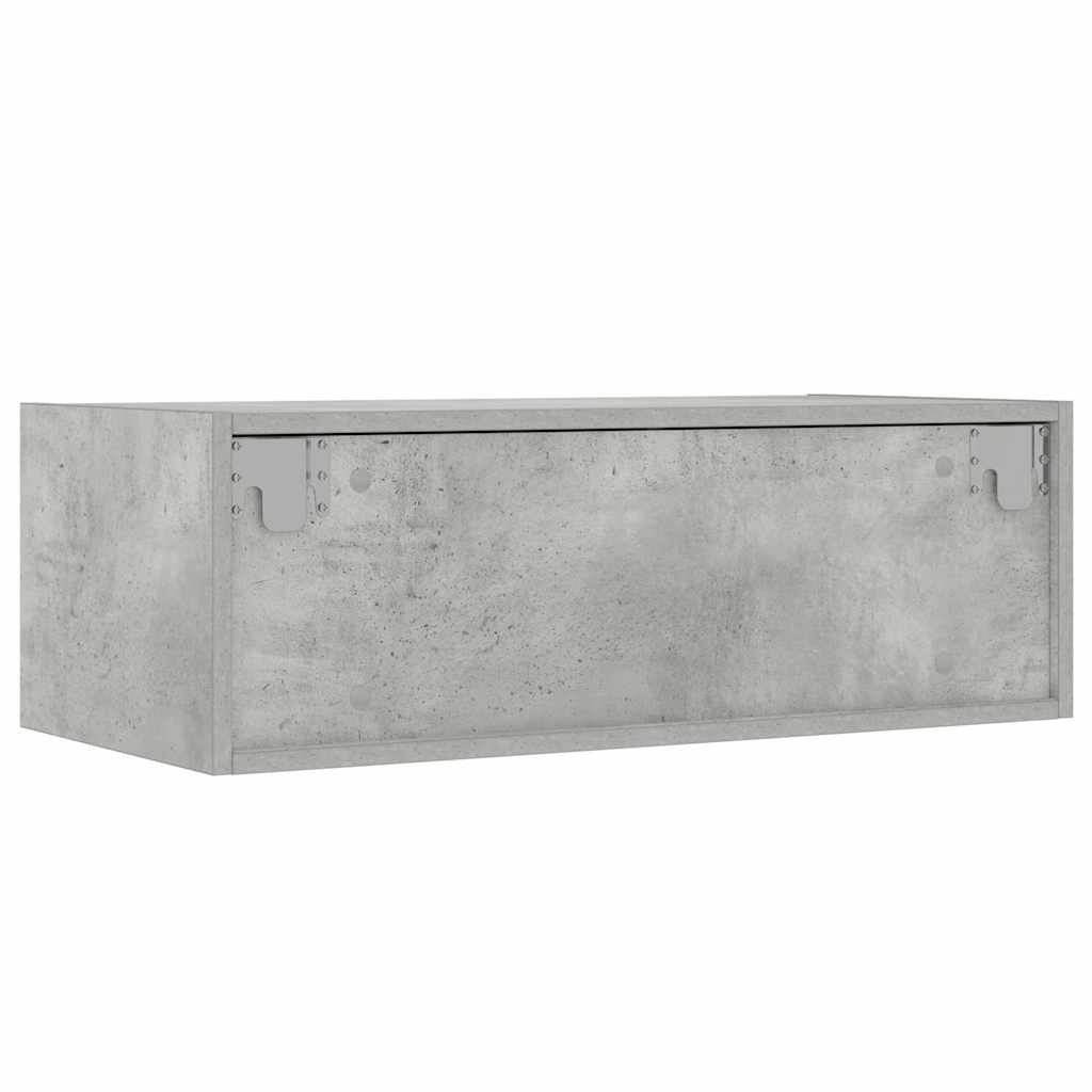 TV spintelė su LED apšvietimu, betono pilka, 75x35,5x25 cm