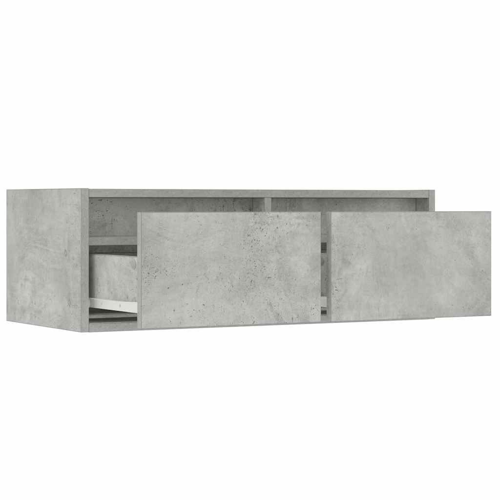 TV spintelė su LED apšvietimu, betono pilka, 75x35,5x25 cm