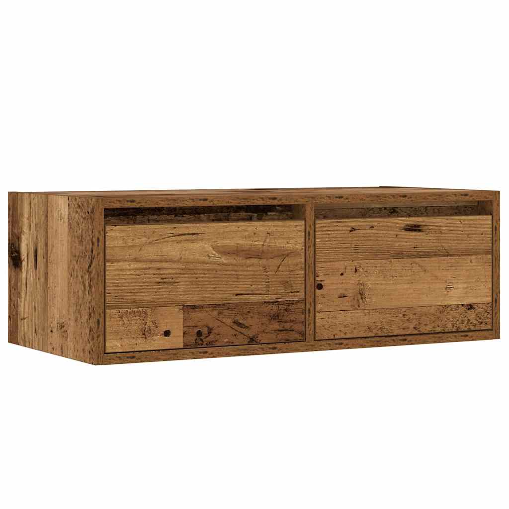 Televizora skapītis ar LED, koka, 75x35,5x25 cm