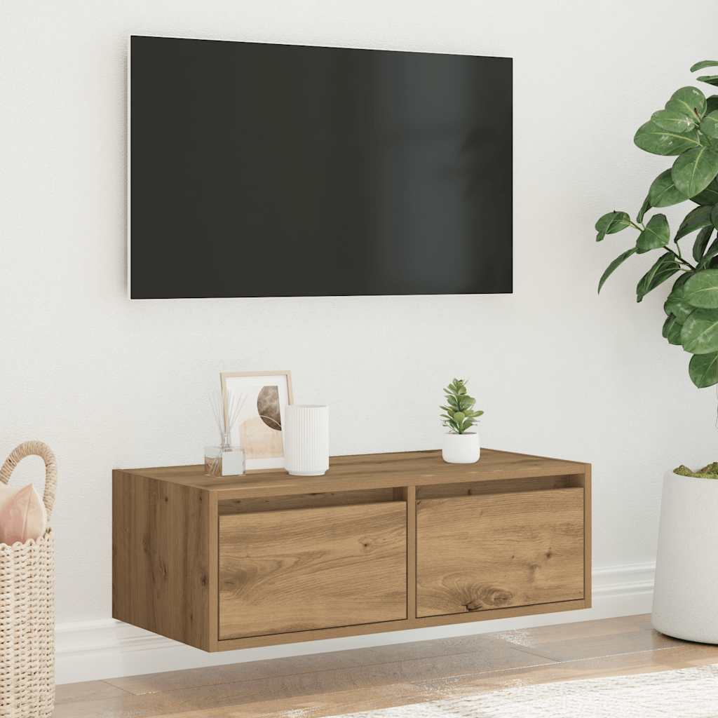 Televizoriaus spintelė su LED, artisano, 75x35,5x25 cm