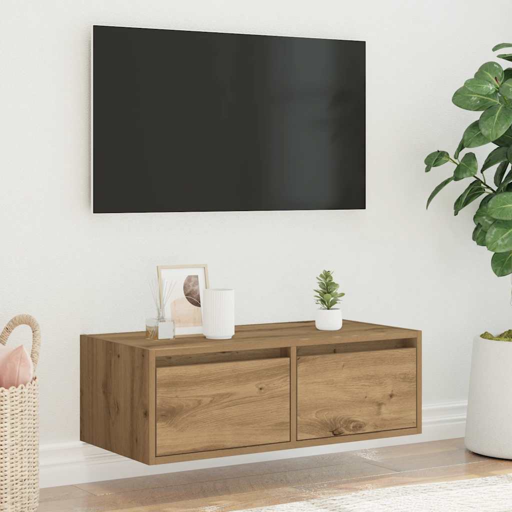 Televizoriaus spintelė su LED, artisano, 75x35,5x25 cm