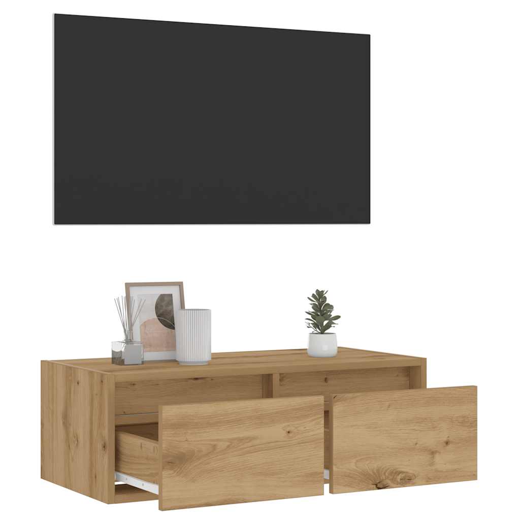 Televizoriaus spintelė su LED, artisano, 75x35,5x25 cm