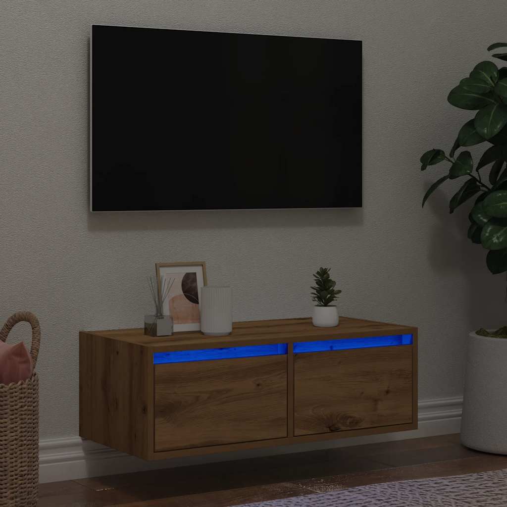 Televizoriaus spintelė su LED, artisano, 75x35,5x25 cm