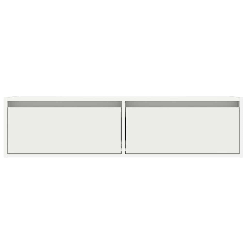 LED TV cabinet, white, 100x35.5x25 cm