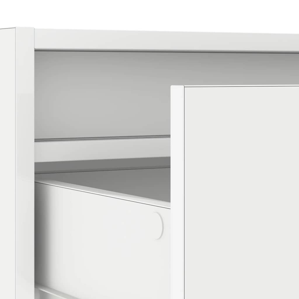 LED TV cabinet, white, 100x35.5x25 cm