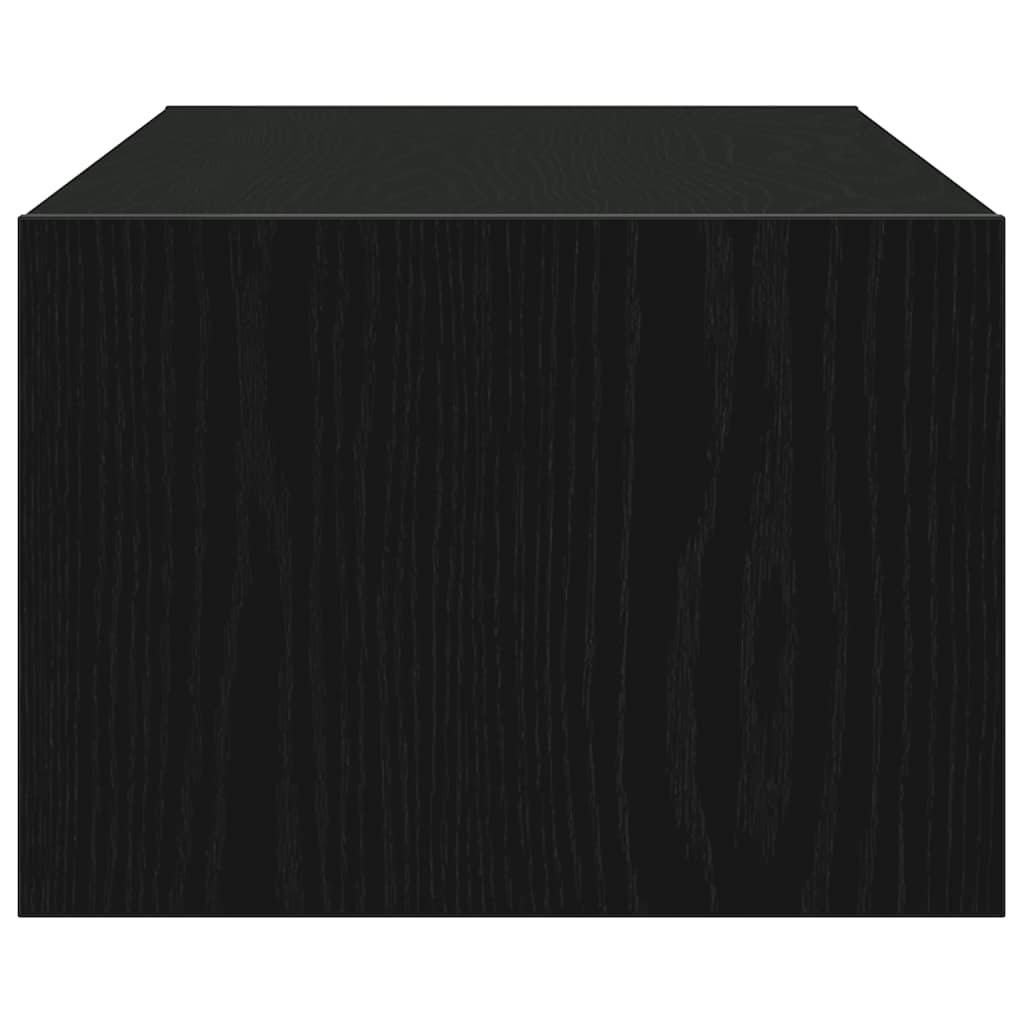 Televizoriaus spintelė su LED apšvietimu, juoda, 100X35,5x25 cm