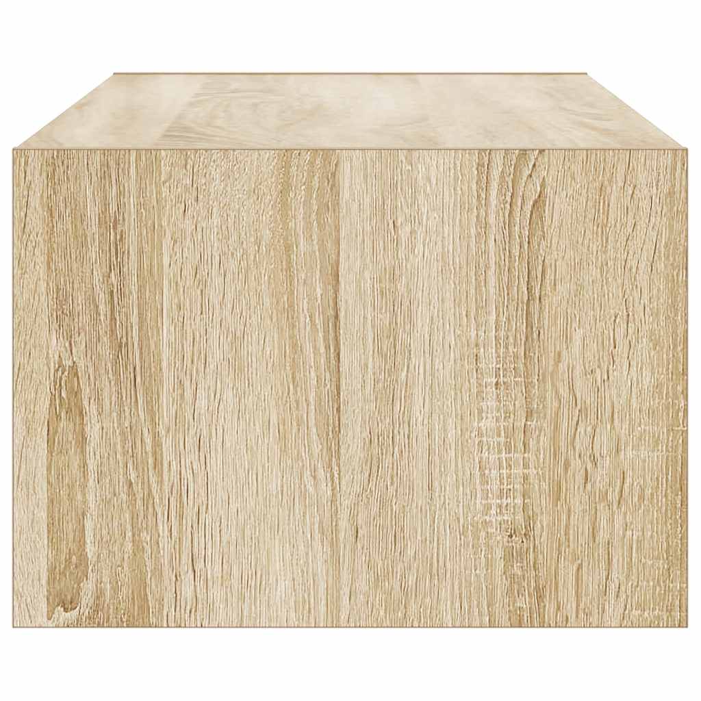 TV skapītis ar LED apgaismojumu, ozolkoka, 100x35,5x25 cm