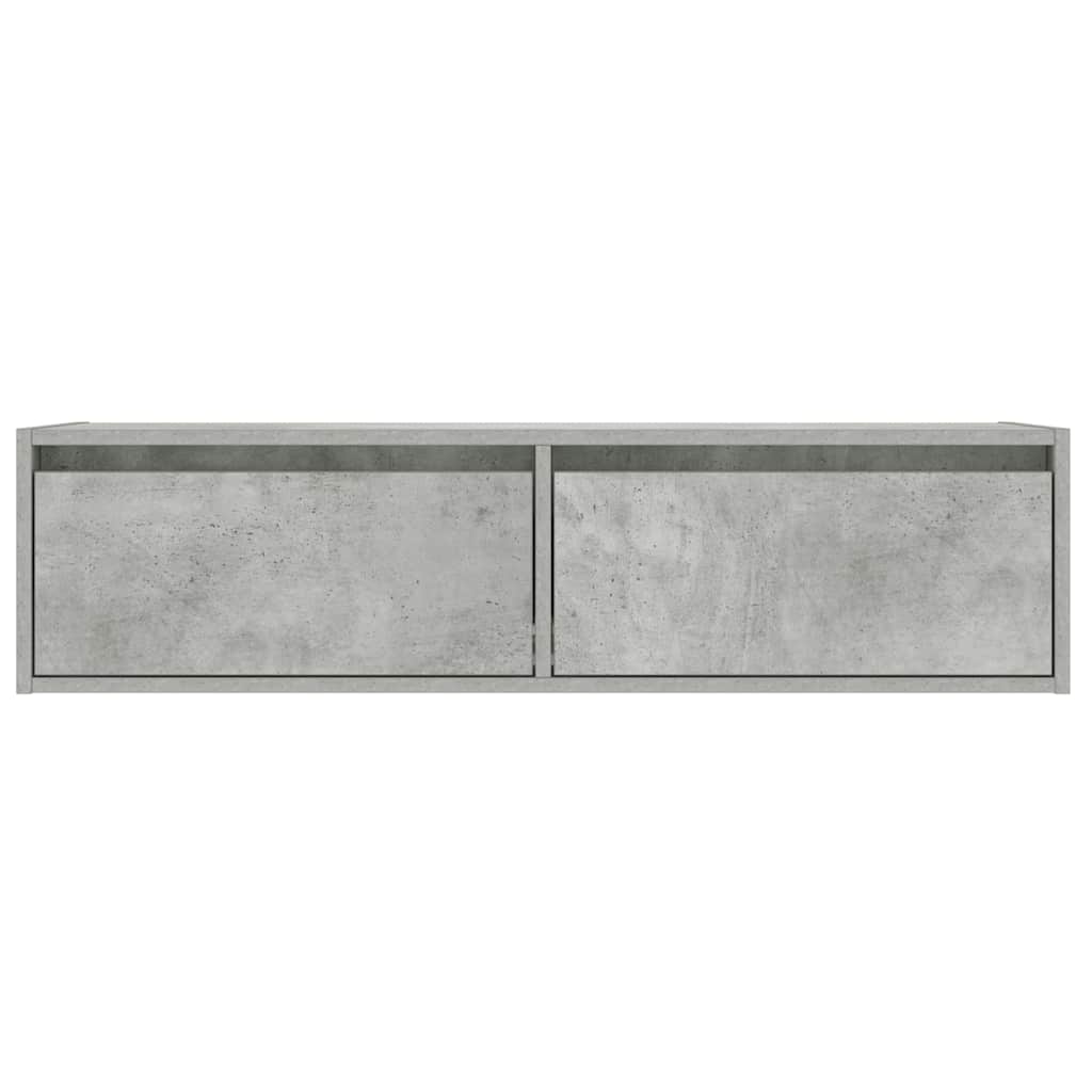 TV spintelė su LED apšvietimu, betono pilka, 100X35,5x25 cm