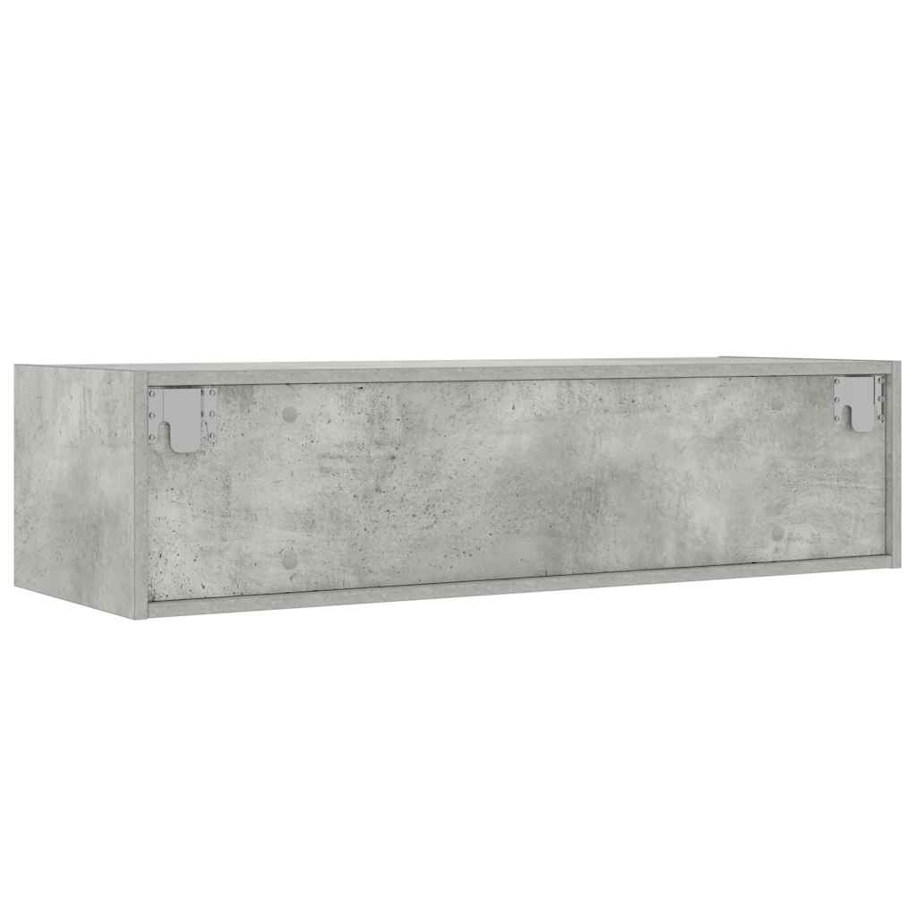 TV spintelė su LED apšvietimu, betono pilka, 100X35,5x25 cm