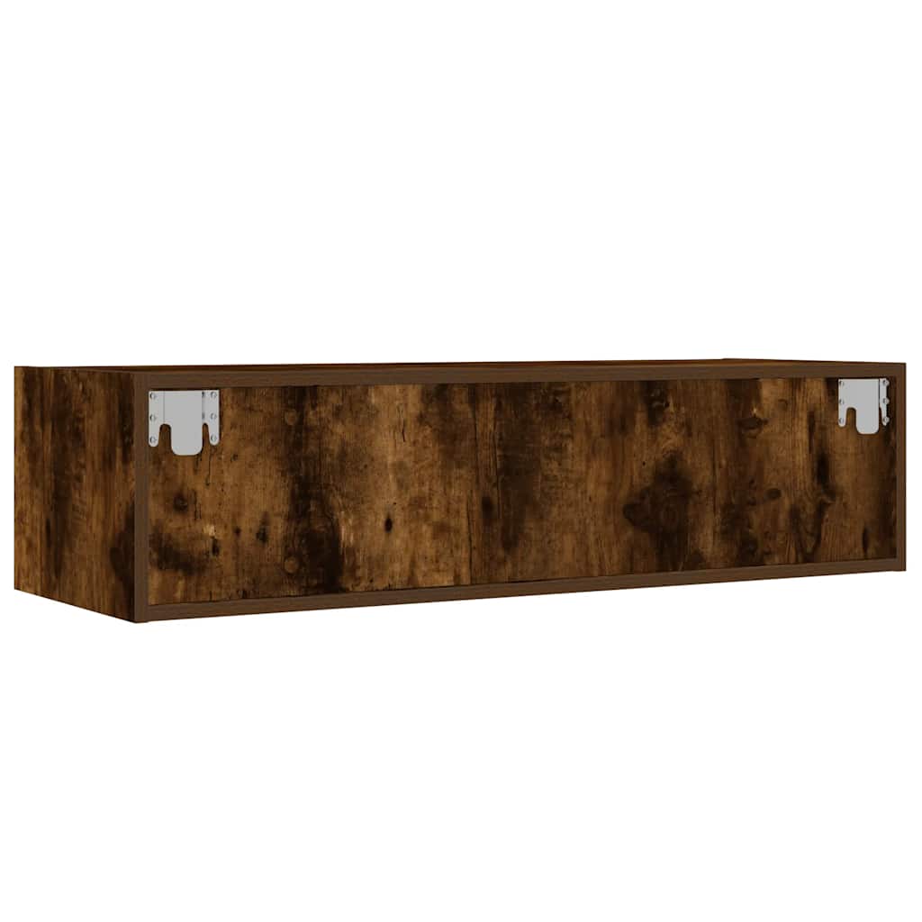 TV spintelė su LED lemputėmis, dūminio ąžuolo, 100X35,5x25 cm