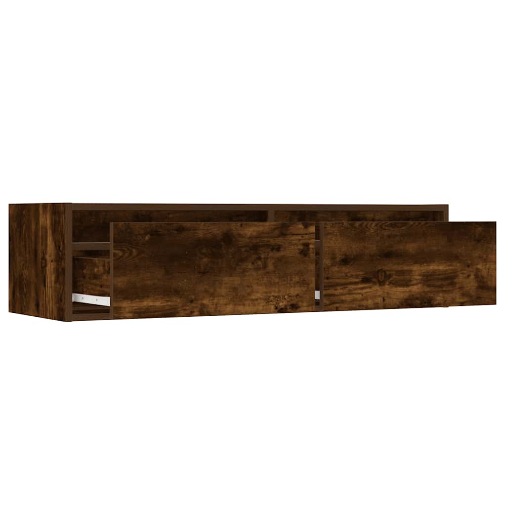 TV spintelė su LED lemputėmis, dūminio ąžuolo, 100X35,5x25 cm