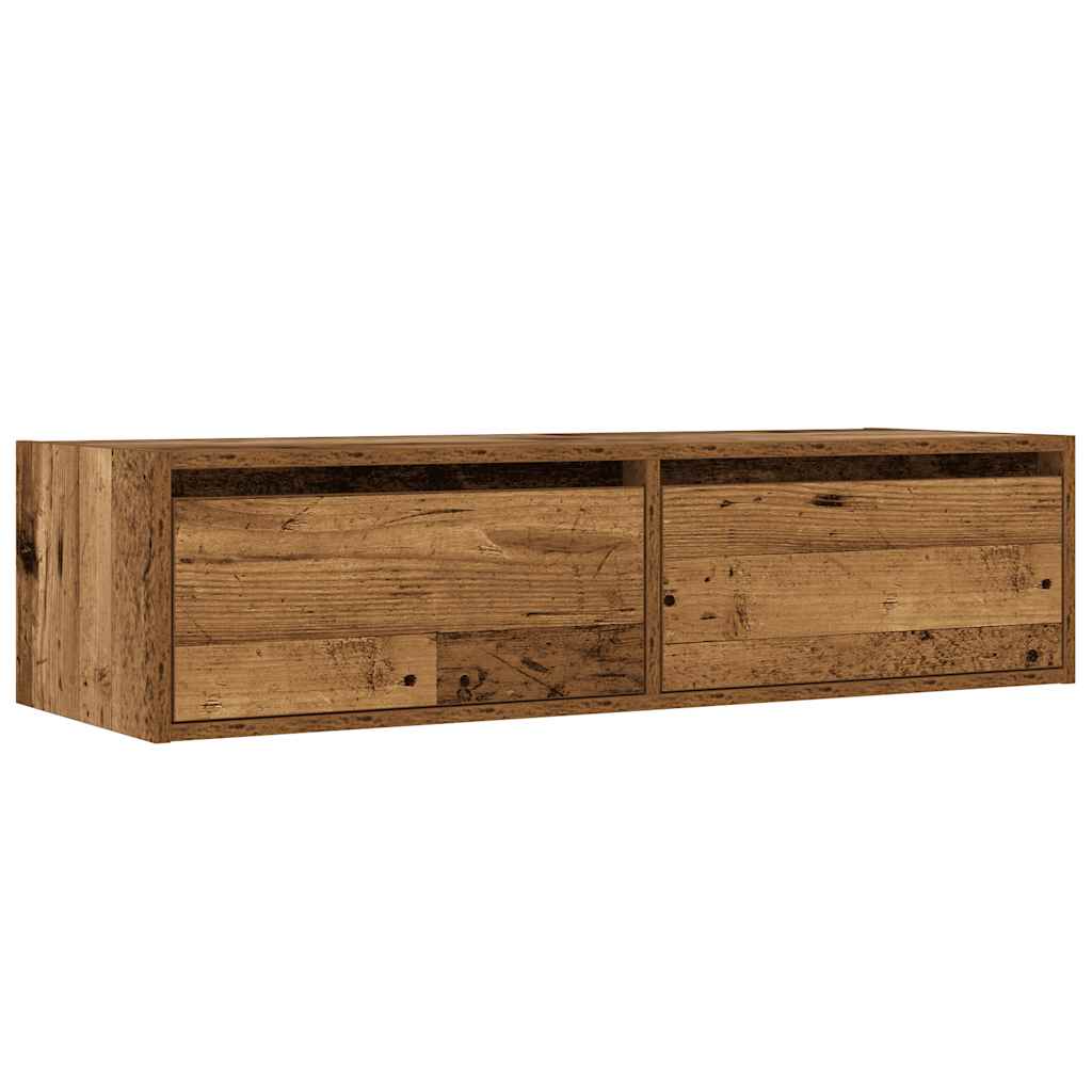 TV skapītis ar LED, koka, 100x35,5x25 cm