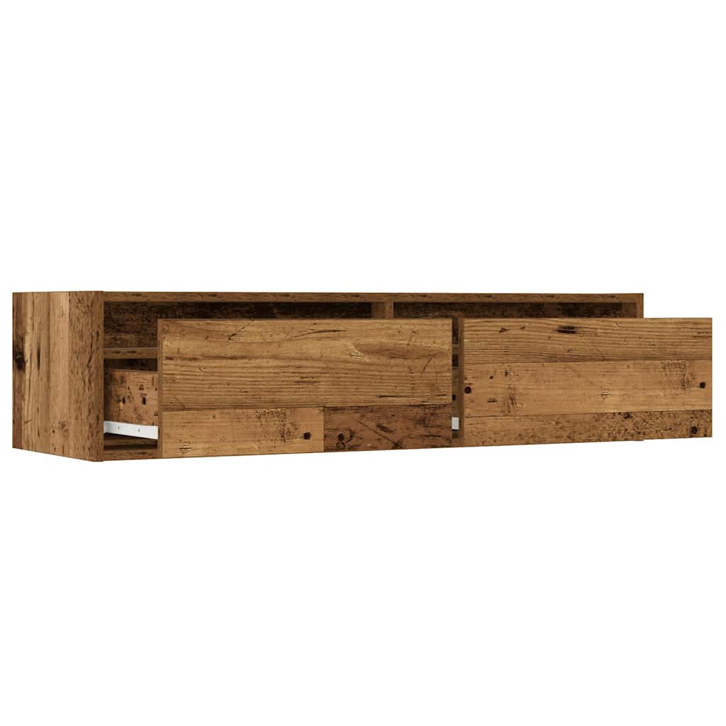 TV skapītis ar LED, koka, 100x35,5x25 cm