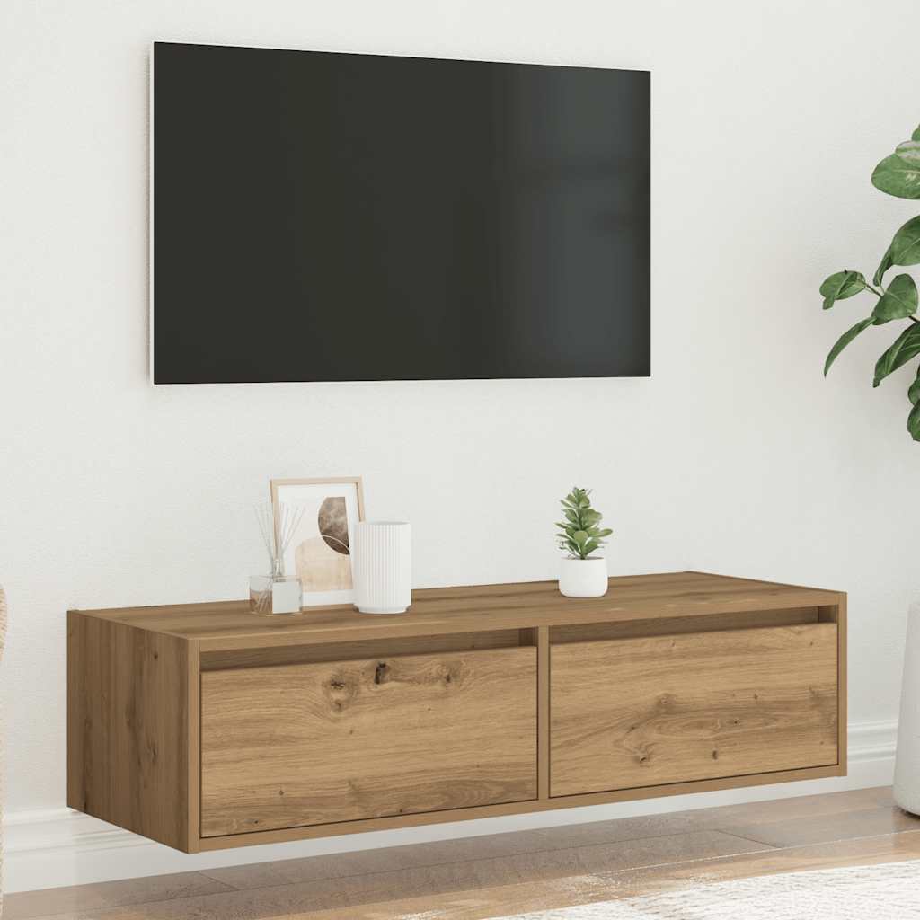 Televizoriaus spintelė su LED, artisano, 100X35,5x25 cm