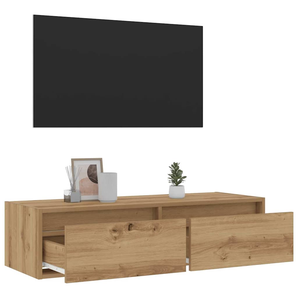 Televizoriaus spintelė su LED, artisano, 100X35,5x25 cm
