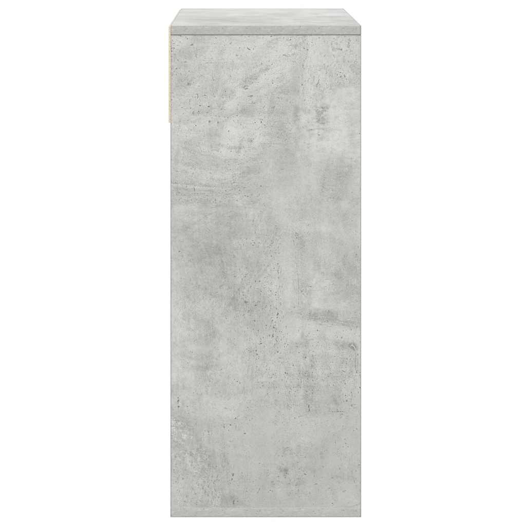 Spintelė knygoms, betono pilka, 66x31x80 cm, MDP