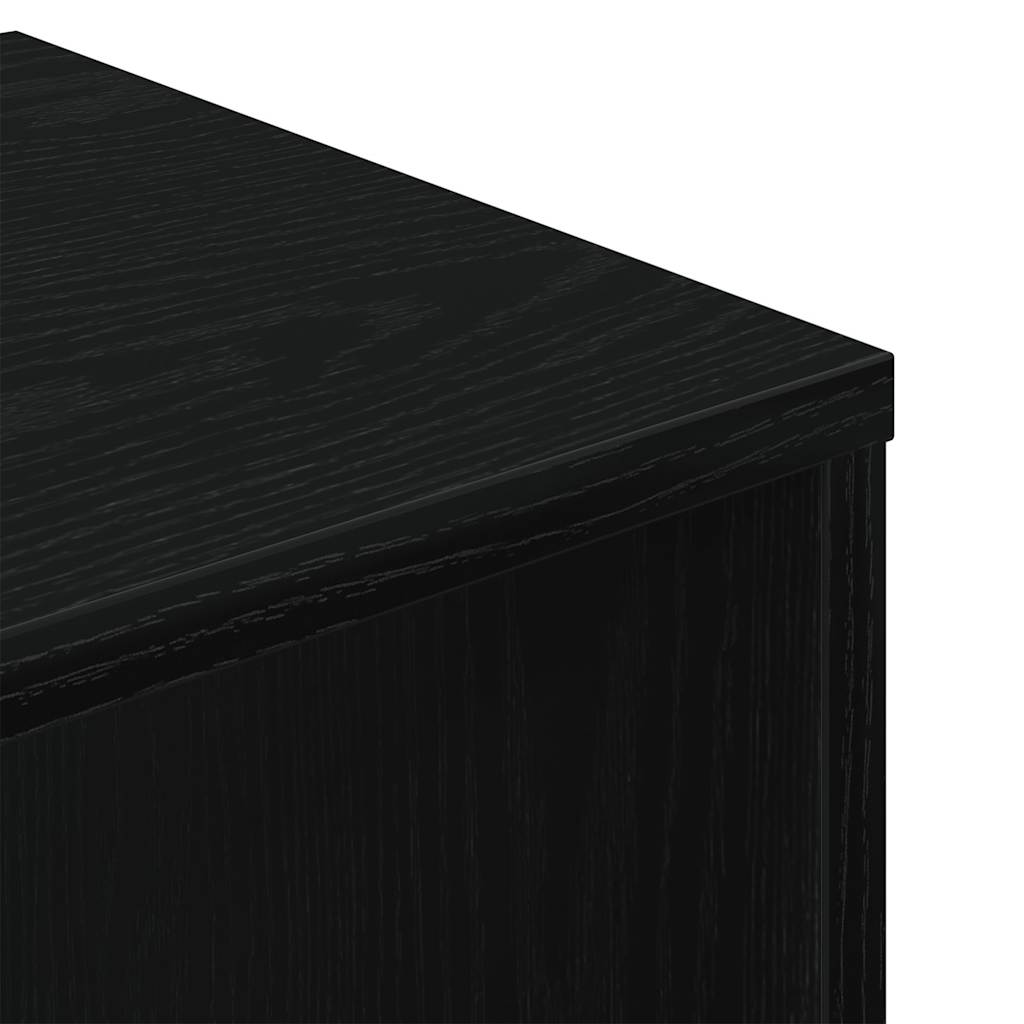 Spintelė knygoms, juodos spalvos, 34x31x112 cm, MDP