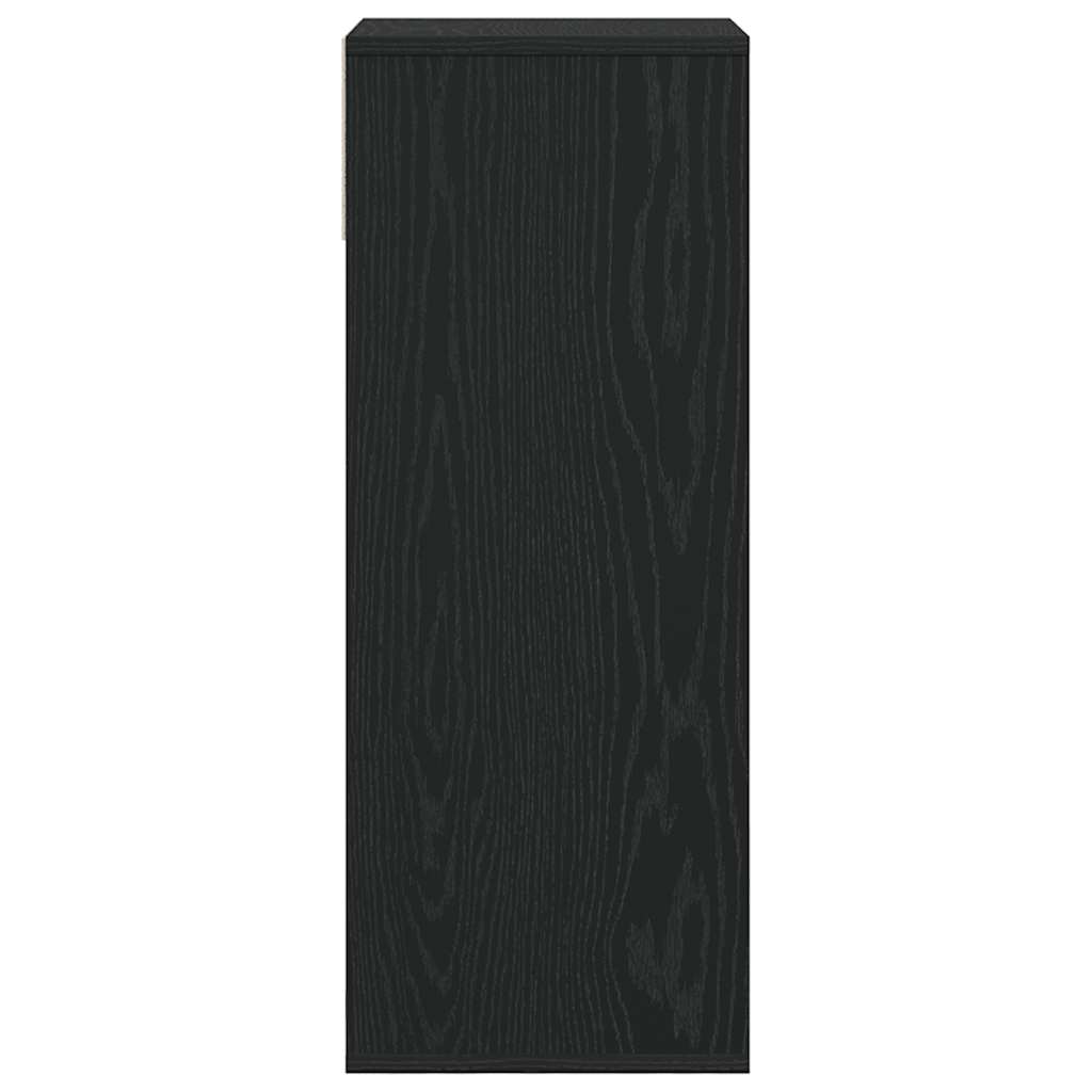 Grāmatu plaukts, melns, 34x31x80 cm, MDP