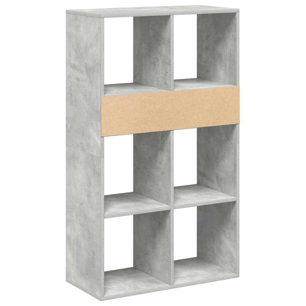 Spintelė knygoms, betono pilka, 66x31x112 cm, MDP