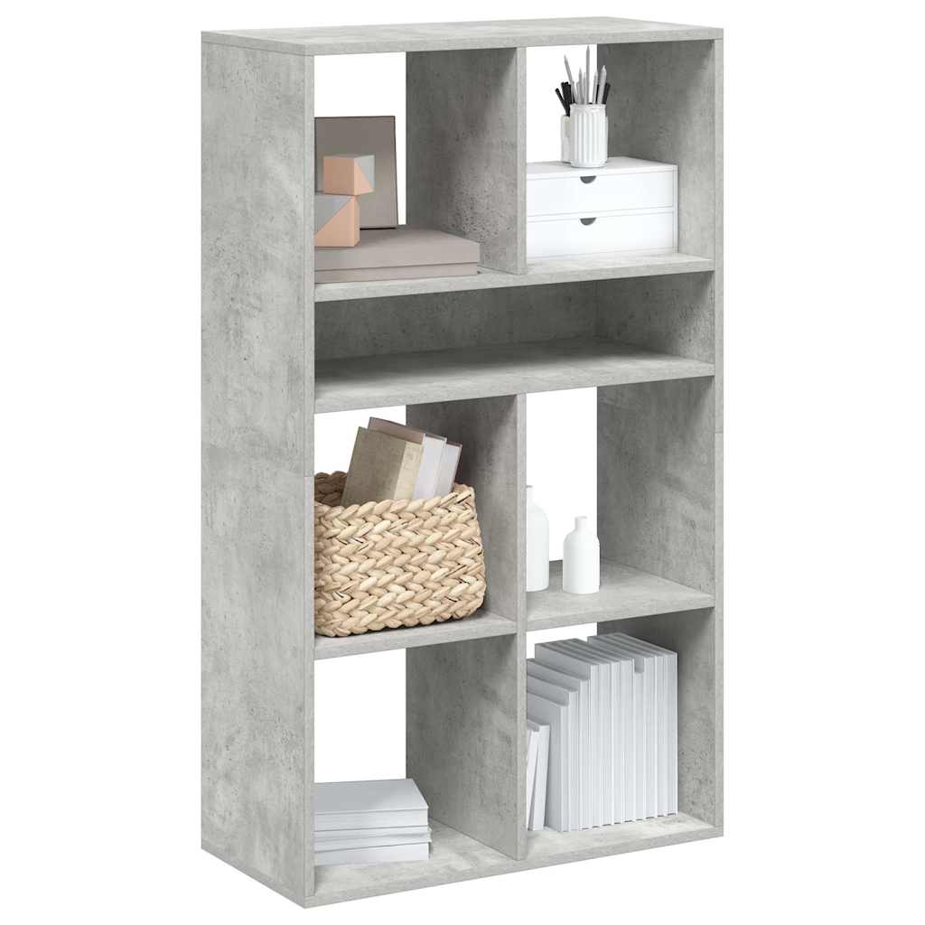 Spintelė knygoms, betono pilka, 66x31x112 cm, MDP