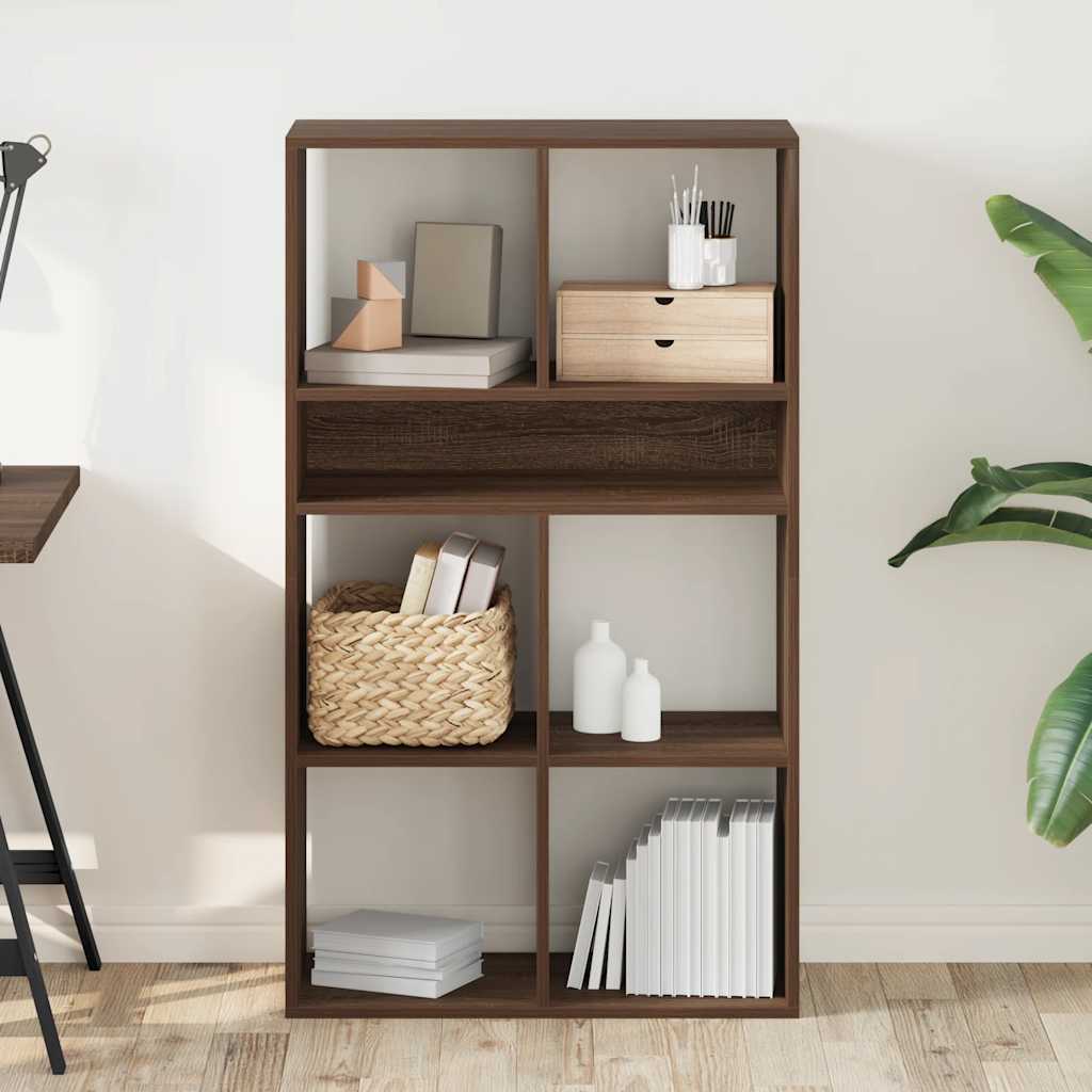 Bookcase, brown oak, 66x31x112 cm, wood