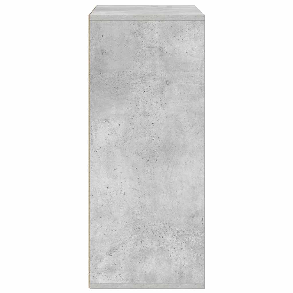 Grāmatu skapis, betona pelēks, 60x30x71,5 cm, skaidu plāksne