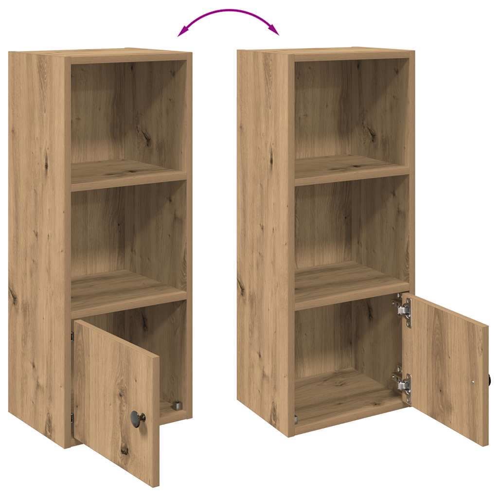 Bookcase, artisan oak, 31x24x77cm, engineered wood