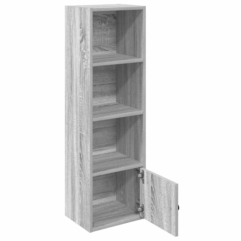 Grāmatu plaukts, pelēks ozols, 31x24x102cm, apstrādāta koksne