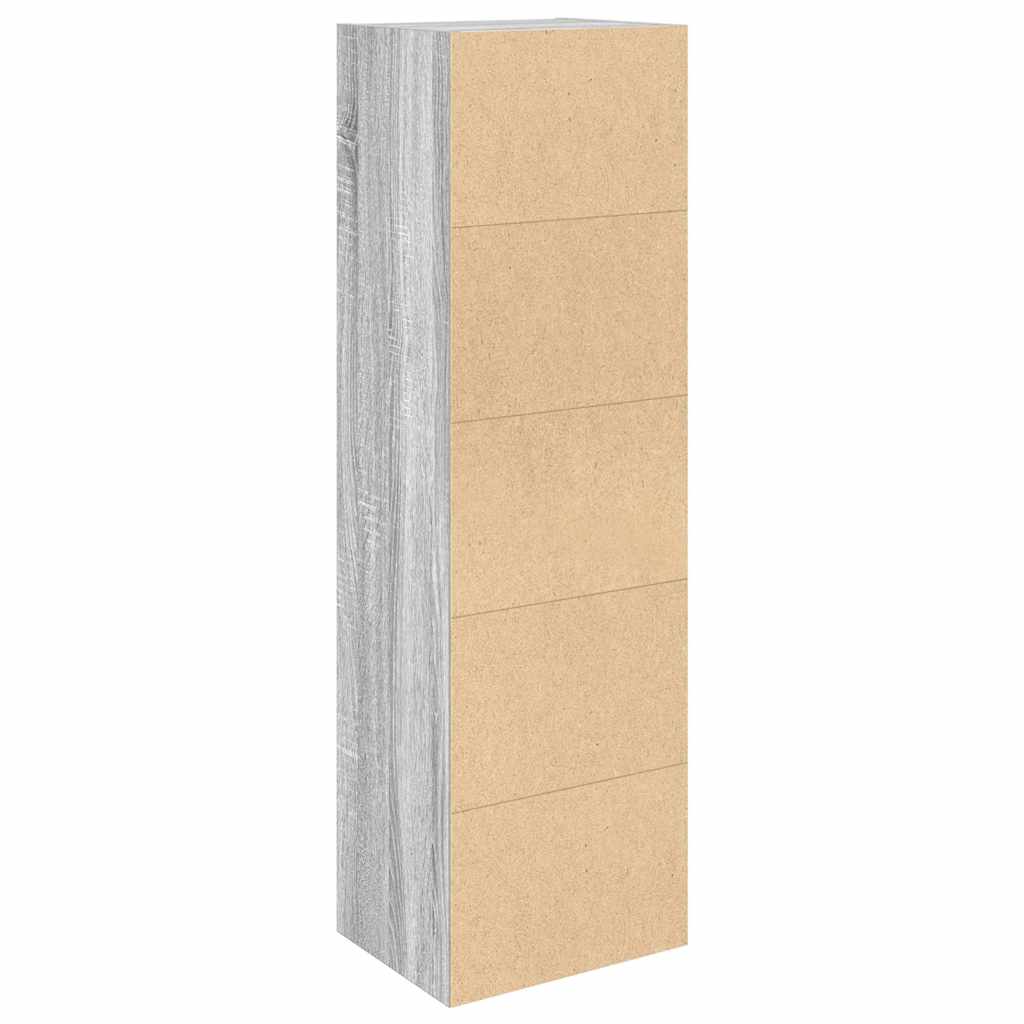 Grāmatu plaukts, pelēks ozols, 31x24x102cm, apstrādāta koksne