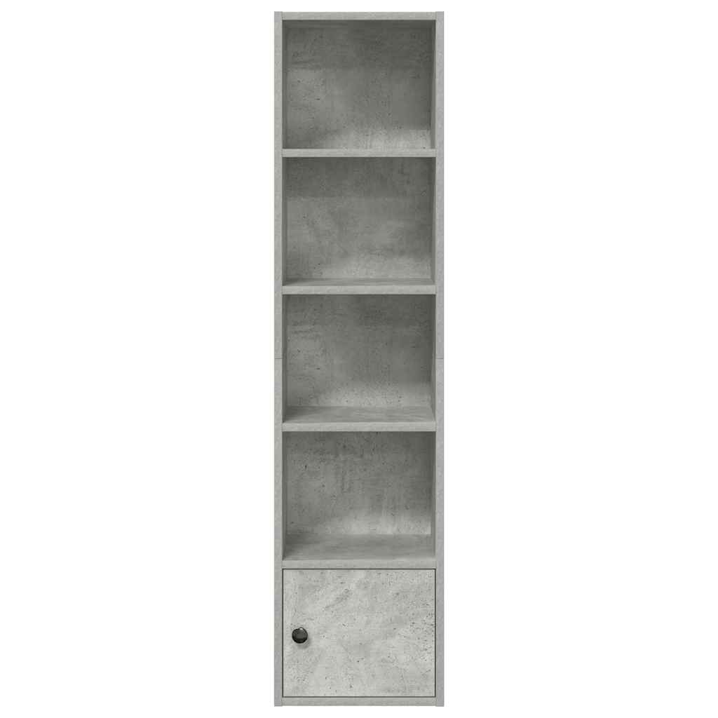 Bookcase, concrete gray, 31x24x127cm, engineered wood