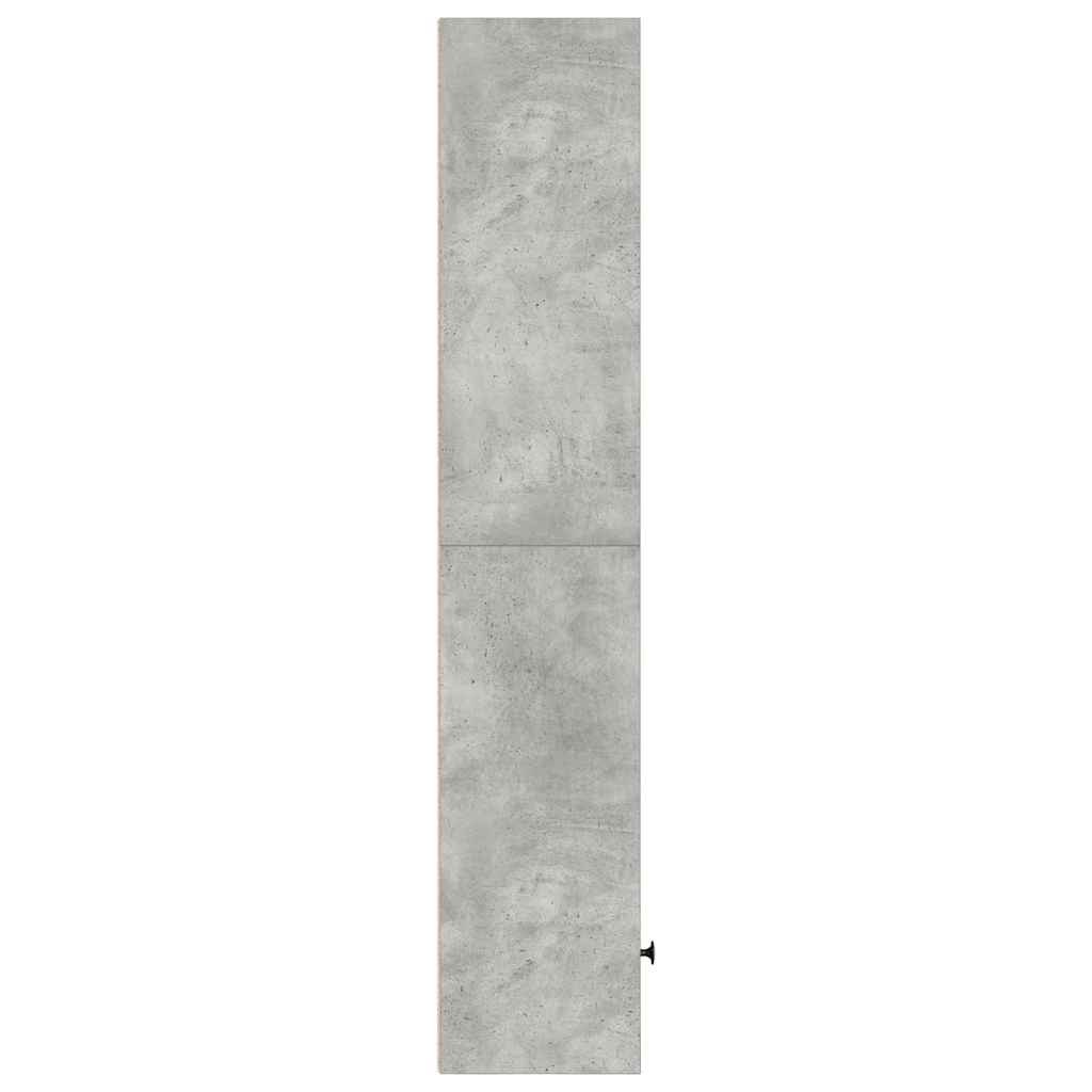 Bookcase, concrete gray, 31x24x127cm, engineered wood