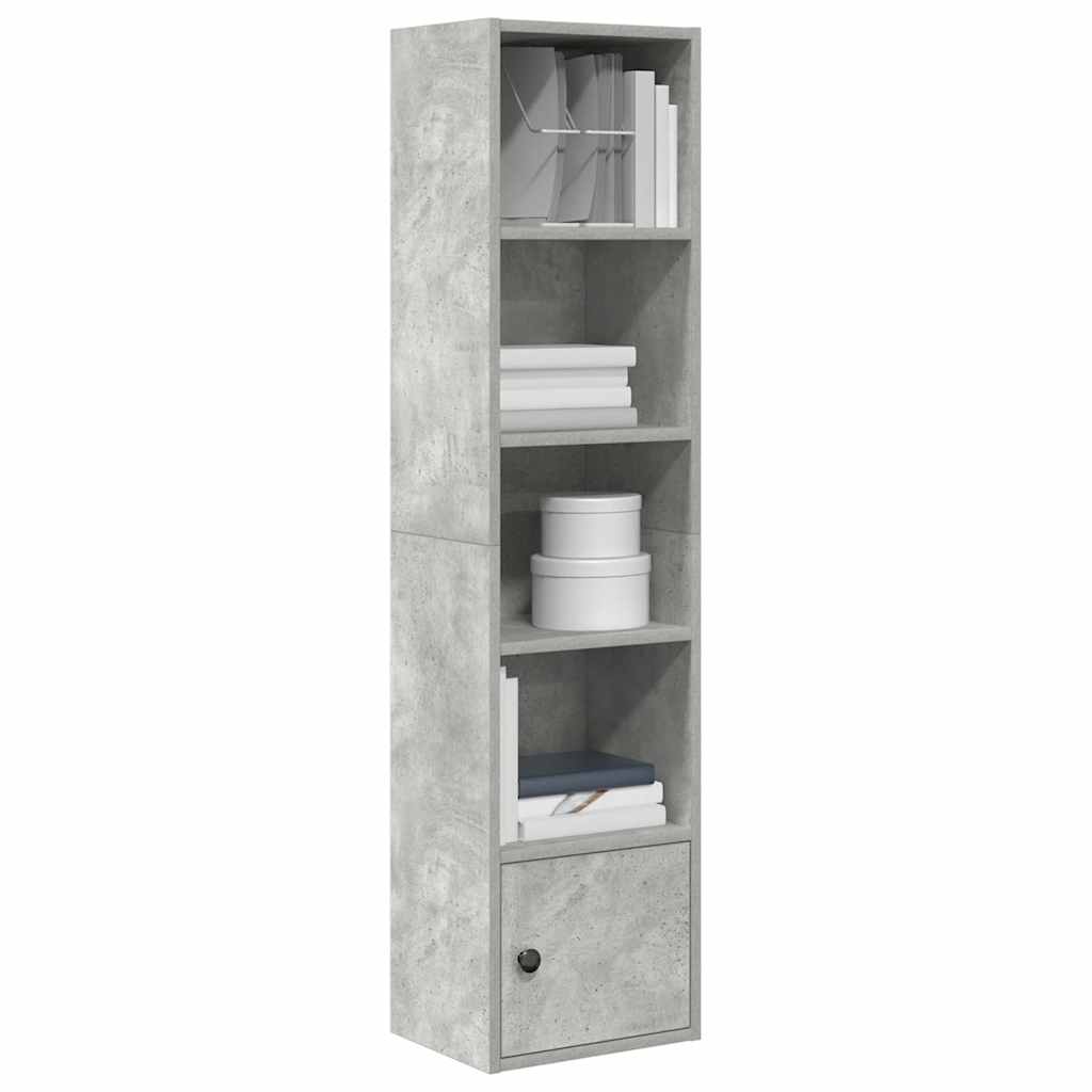 Bookcase, concrete gray, 31x24x127cm, engineered wood