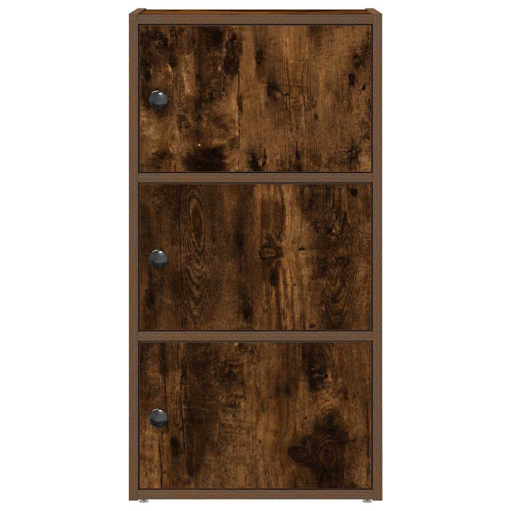Bookcase, smoke oak, 40x24x77cm, engineered wood