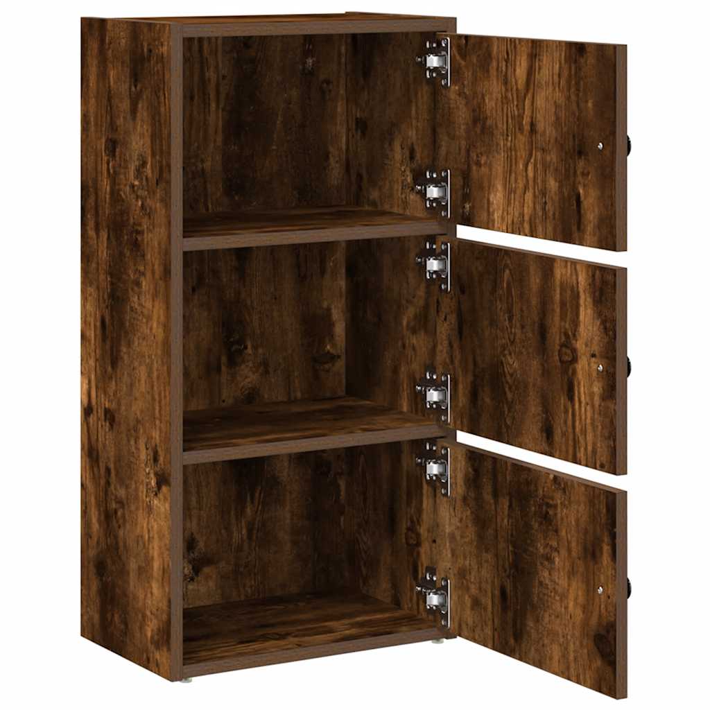 Bookcase, smoke oak, 40x24x77cm, engineered wood