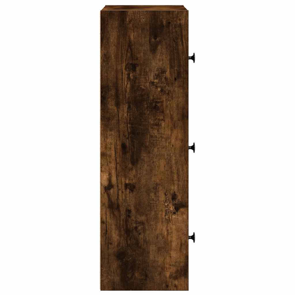 Bookcase, smoke oak, 40x24x77cm, engineered wood