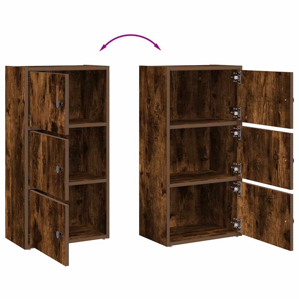 Bookcase, smoke oak, 40x24x77cm, engineered wood