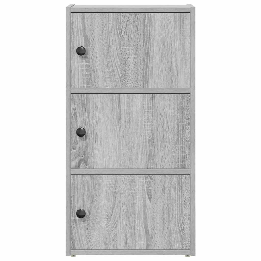 Grāmatu plaukts, pelēks ozols, 40x24x77cm, inženierijas koksne