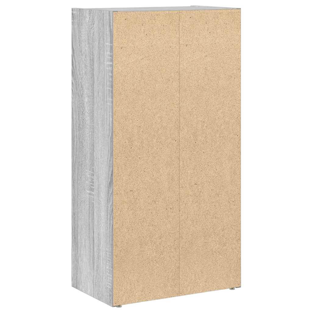 Grāmatu plaukts, pelēks ozols, 40x24x77cm, inženierijas koksne