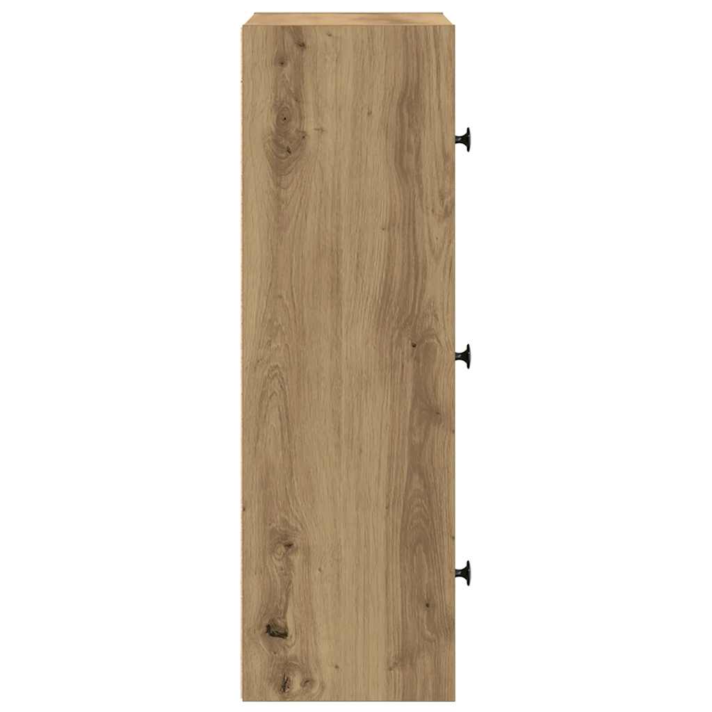 Grāmatu skapis, artisan ozols, 40x24x77cm, apstrādāta koksne