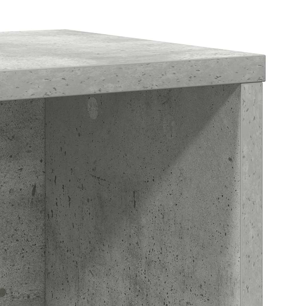 Knygų spinta, betono pilka, 60x24x76,5cm, apdirbta mediena