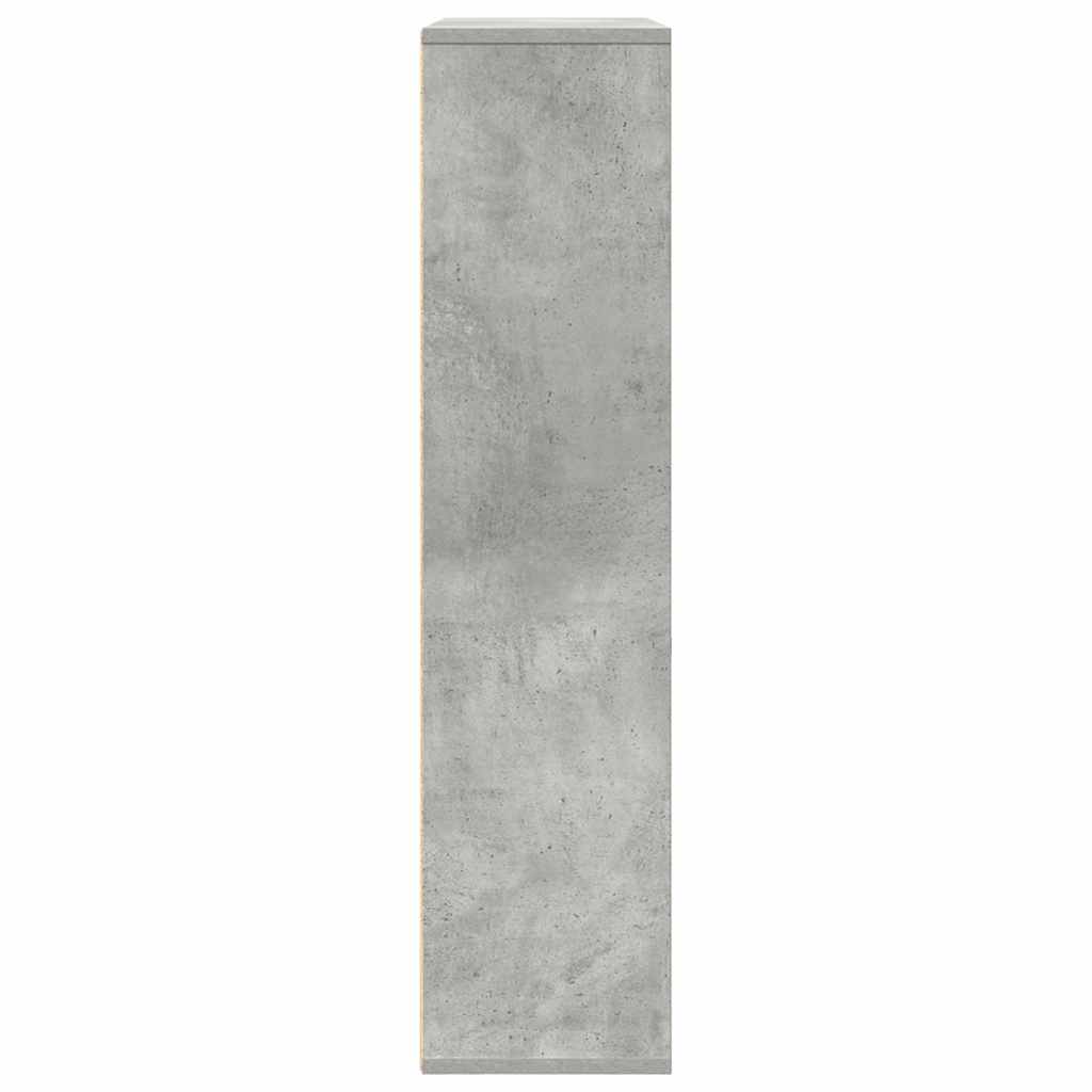 Knygų spinta, betono pilka, 89x24x101,5cm, apdirbta mediena